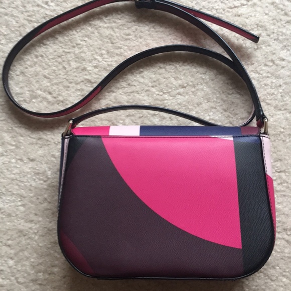 NWOT RARE Kate Spade Geometric Multi Colored Crossbody - Picture 4 of 7